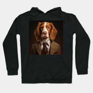 Welsh Springer Spaniel Dog in Suit Hoodie